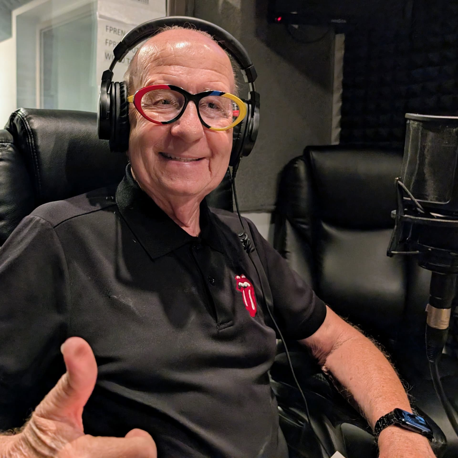 Jimmy Keys in the WGCU studio recording Three Song Stories